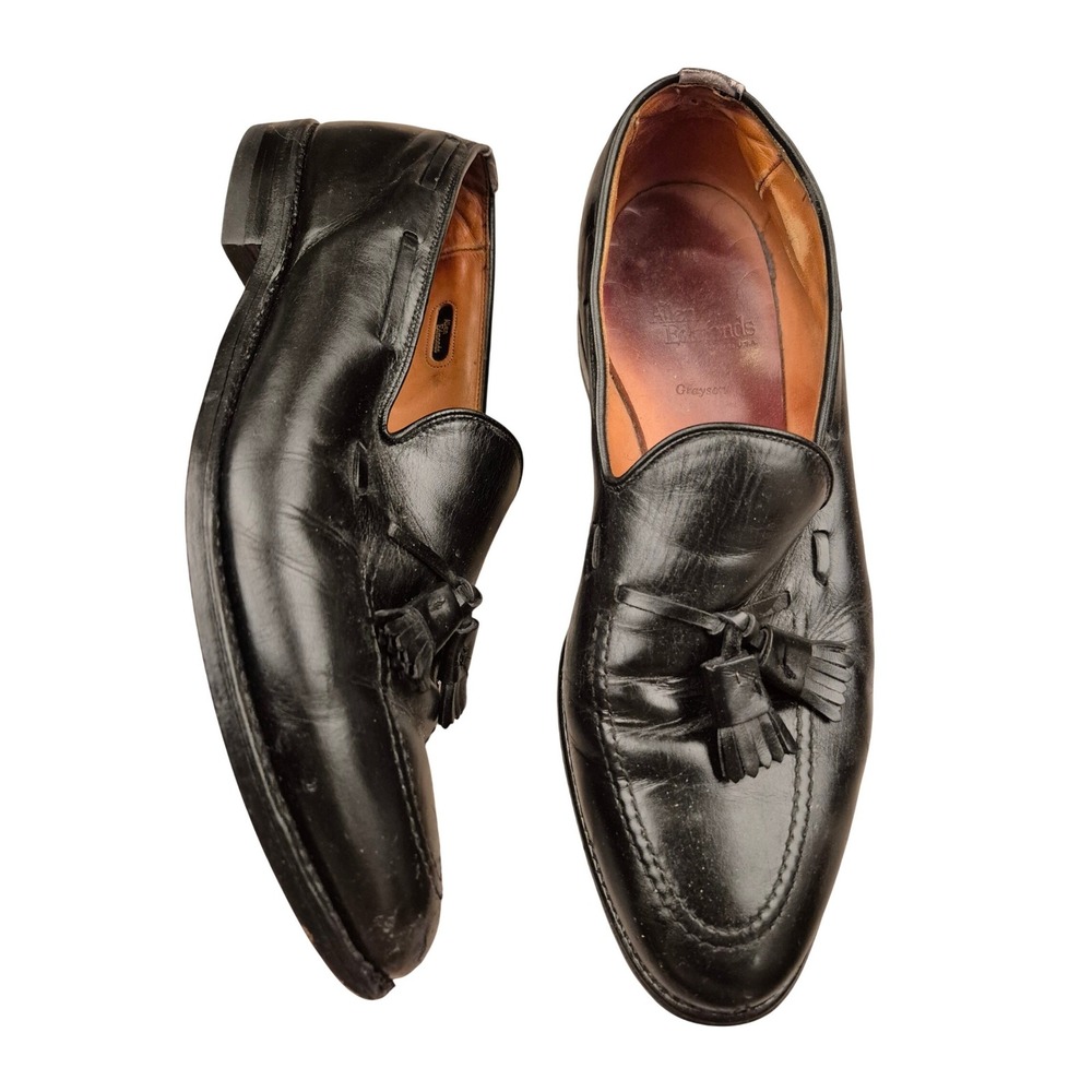 Allen Edmonds Grayson Black‎ Leather Tassel Loafers Mens Dress Shoes 10.5 D